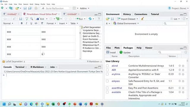 R Markdown'da Visual Editor ile Tablo Oluşturma ve Yapıştırma смотреть онлайн