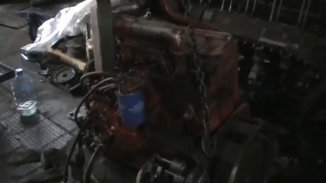 Запуск двигателя Д-245 с бурильной установки смотреть онлайн