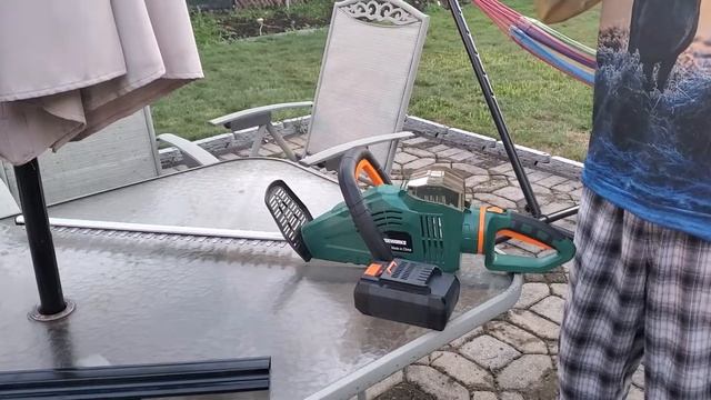 DOEWORKS 20V Li-ion Battery Cordless Electric Hedge Trimmer,20"Dual Steel Blades,Battery& Charger i смотреть онлайн