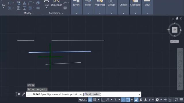 How to break a line in AutoCAD 2022 смотреть онлайн