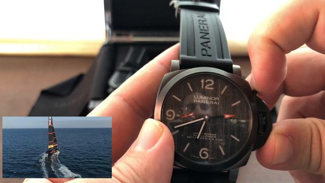 Panerai Luminor Luna Rossa GMT - 44mm PAM01036. Распаковка и подробный обзор. Швейцарские часы 4K смотреть онлайн
