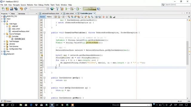 RECONOCIMIENTO DE IP, MAC ADDRESS, NOMBRE DE LA PC ( JAVA WEB ). PARTE 3 смотреть онлайн