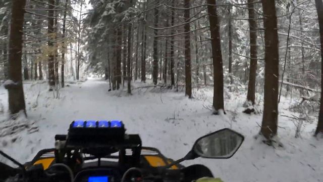 Выпал первый снег! Первая катка по снегу! Stels leopard 650yl смотреть онлайн