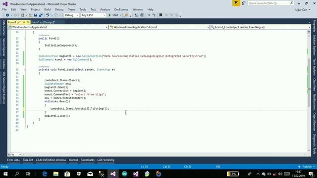 C# ve SQL server combobox a Veri Çekme ve Otomatik Doldurma смотреть онлайн