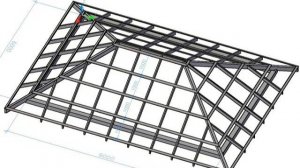 Вальмовая кровля. Практика моделирования и расчета кровли с профлистом по обрешетке. ЛИРА-САПР.