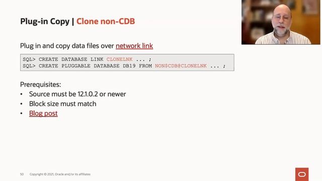 Plug in an Oracle Database and re-use the data files смотреть онлайн