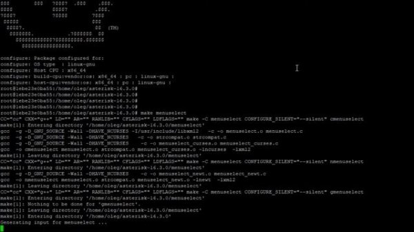 Ручное создание образа Docker Asterisk 16 на базе Debian 9 (тестовый прогон)