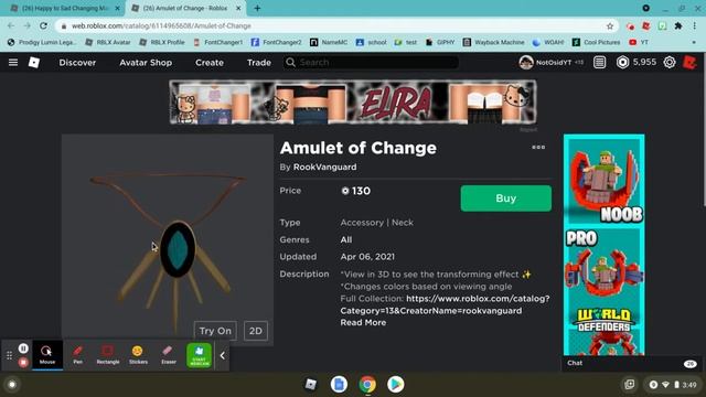 ROBLOX Happy to Sad Mask & Amulet of Change! смотреть онлайн