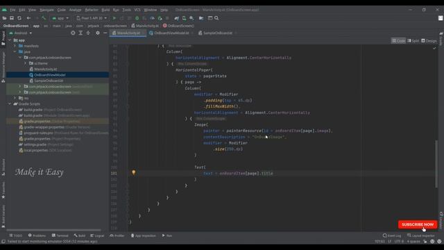 How to implement OnBoarding Screen ViewPager in Jetpack Compose | Android | Kotlin | Make it Easy смотреть онлайн