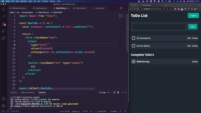 #13 Creating new ToDo's on the frontend | Fullstack React Course (2022) смотреть онлайн