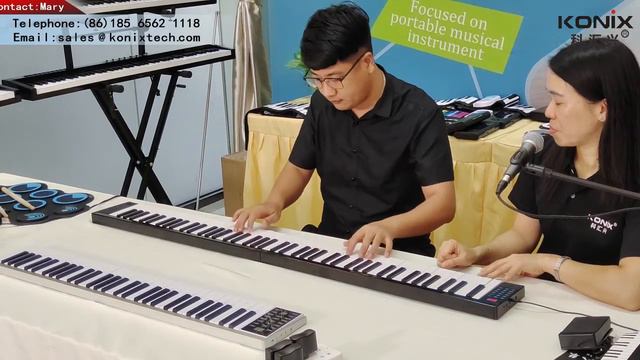 88Keys Foldable Piano Live Streaming of Canton Fair-- PJ88 Product Introduce смотреть онлайн