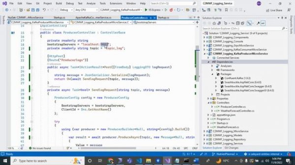 Apache Kafka in ASP NET Core