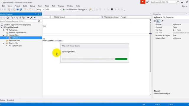 Создание проекта Windows Form C++ в Visual Studio 2015. Create project C++ Windows Form in VS 2015 смотреть онлайн