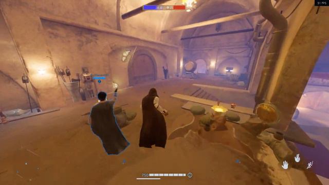 Star Wars Battlefront 2 Kenobi fights multiple sith lords simultaneosly in Jabba's Palace HvV Mods смотреть онлайн