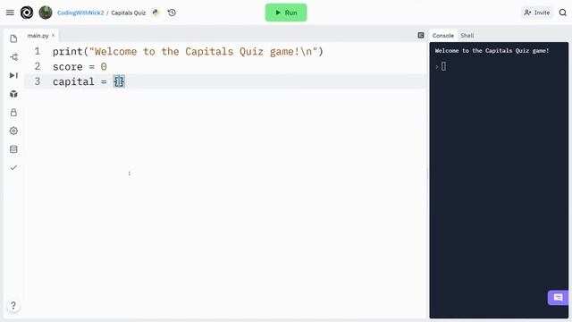 How to make a Python Capitals Quiz Game - Python for absolute beginners course смотреть онлайн
