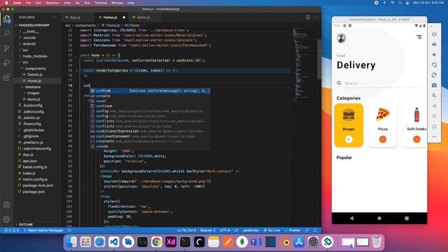 Food Delivery App - React Native UI смотреть онлайн