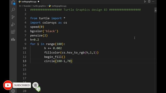 python turtle graphics tutorial || #design83 || Python graphics смотреть онлайн