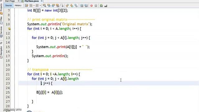 Transpose of a 2d matrix With and Without using another Matrix - Hindi смотреть онлайн