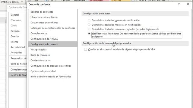 Habilitar todas las macros en Excel( ADVERTENCIA DE SEGURIDAD) смотреть онлайн