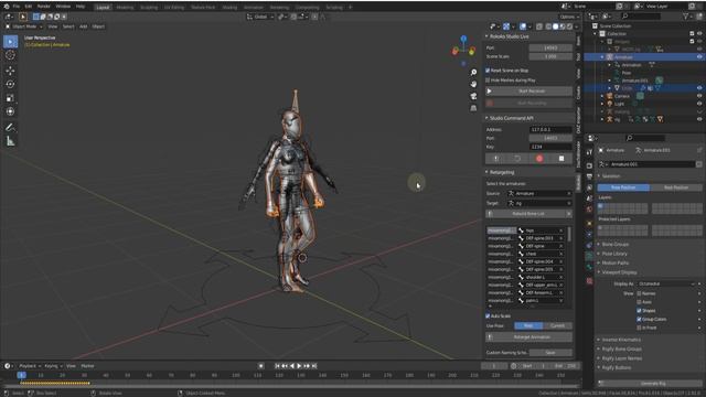 Ретаргетинг анимации с помощью плагина от компании Rokoko. Blender 2.9