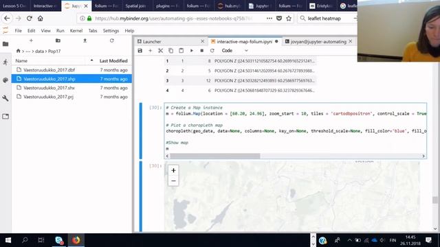 AutoGIS Lesson 5.2 (2018) - Creating interactive maps смотреть онлайн