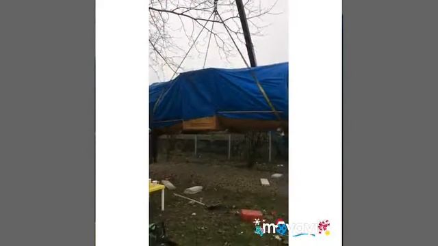 Установка бани-бочки на участке смотреть онлайн