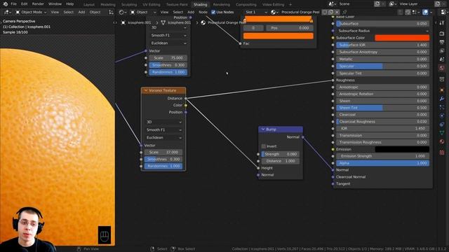 Procedural Orange Peel Material ? (Blender Tutorial) смотреть онлайн