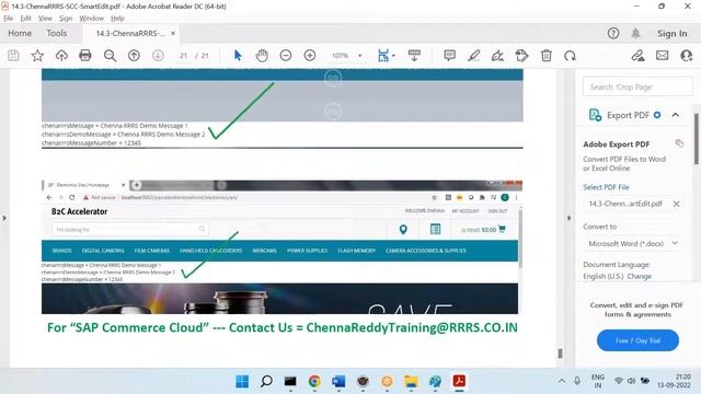SAP Commerce Cloud  Content Catalogs - SmartEdit  18 Contact Us  ChennaReddyTrainingRRRS.CO.I