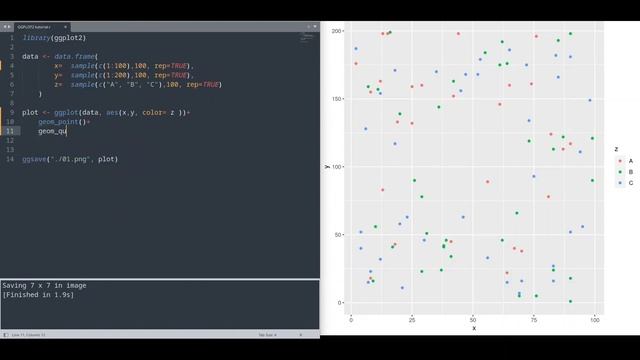 GGPlot - GEOM QUANTILE смотреть онлайн