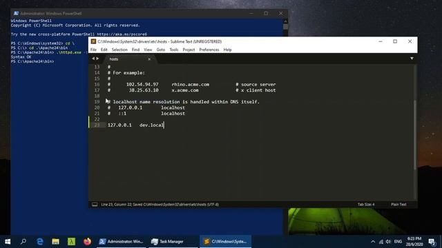 How to Create Apache Virtual Hosts in Windows 10 смотреть онлайн