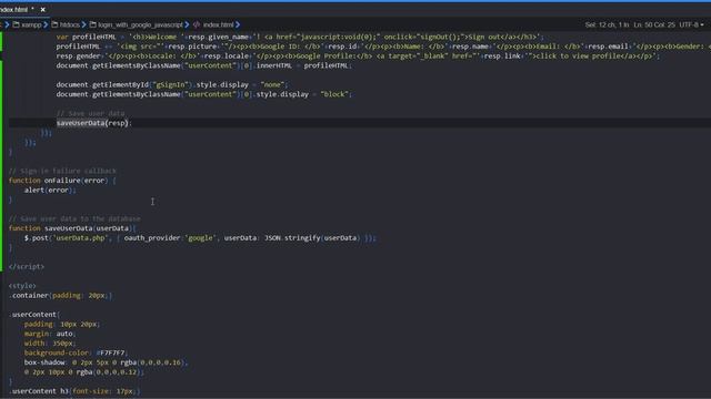 Login with Google Account using JavaScript смотреть онлайн