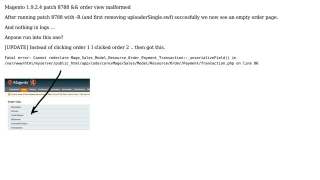 Magento: Magento 1.9.2.4 patch 8788 && order view adminhtml malformed (2 Solutions!!) смотреть онлайн
