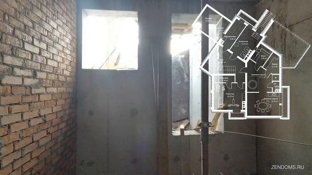 Стройка дома 430 кв.м. с цокольным этажом на многоугольном участке в Нижнем Новгороде смотреть онлайн