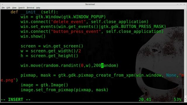 Shaped Windows Random Position - Python GTK - Linux смотреть онлайн