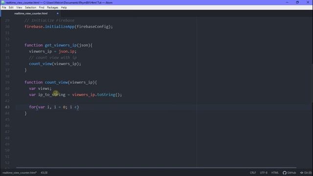 How to make a Realtime View Counter using JavaScript & Firebase смотреть онлайн