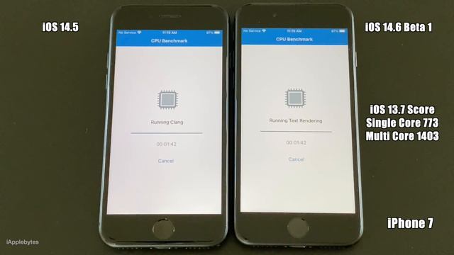 Speed Test : iOS 14.6 Beta 1 vs iOS 14.5 RC смотреть онлайн