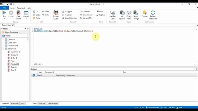 Dax SELECTCOLUMNS Function #daxstudio #dax #daxfunctions #powerbi