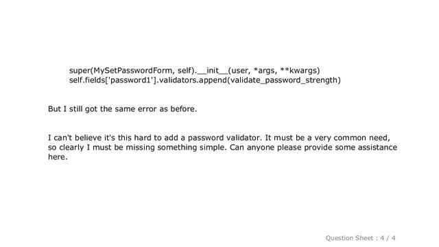 Django : custom password validation in django 1.7 смотреть онлайн