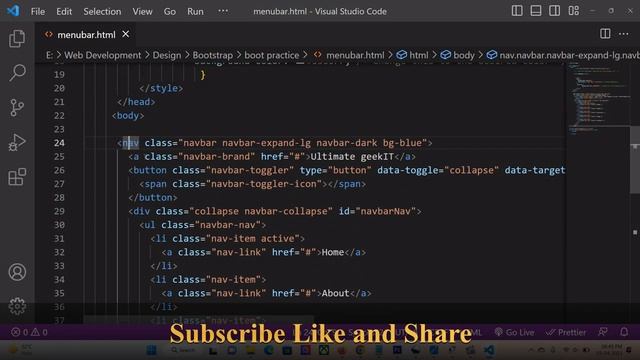 Create Responsive Navigation Bar using HTML CSS & Bootstrap in 2023 смотреть онлайн