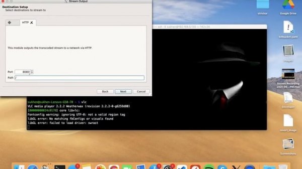 How to create live video streaming server on linux with vlc