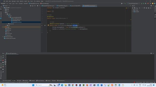 Spring boot amqp receive Message from RabbitMQ смотреть онлайн
