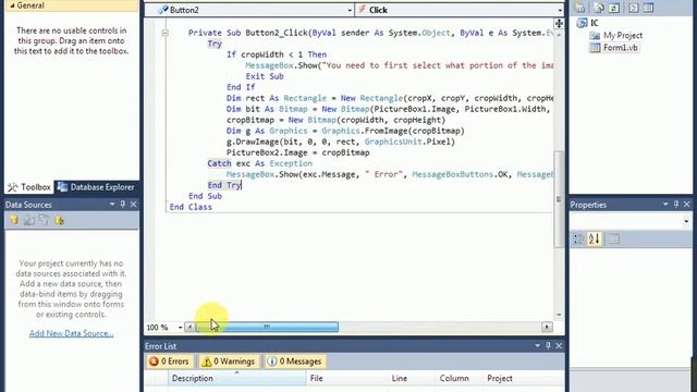 Image crop and Save it in vb.net смотреть онлайн