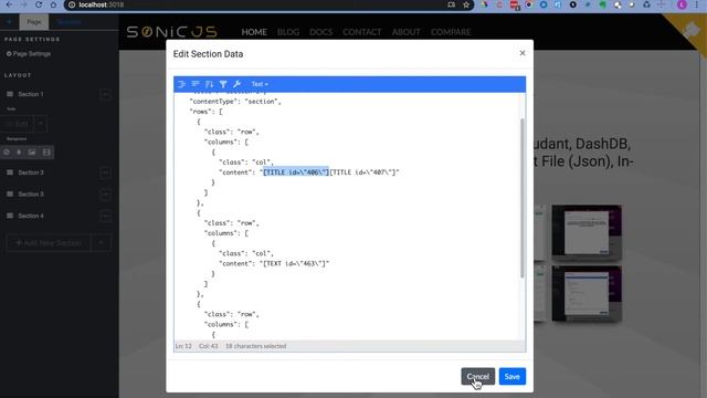 SonicJs Node.js CMS Demo Part 4 - Front End Content Editing смотреть онлайн