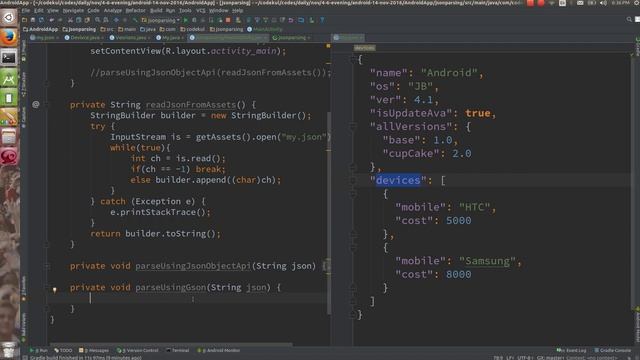 Android Tutorial 2019 - Json parsing using Gson in android Example Tutorial Part - 3 смотреть онлайн