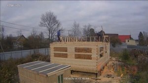 Строительство сруба из профилированного бруса