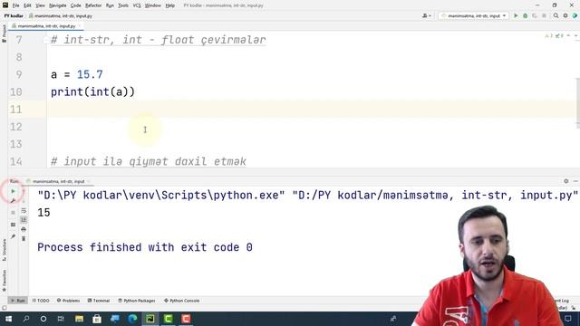 Python dərs-4, mənimsətmə, verilənlərarası keçid, input смотреть онлайн