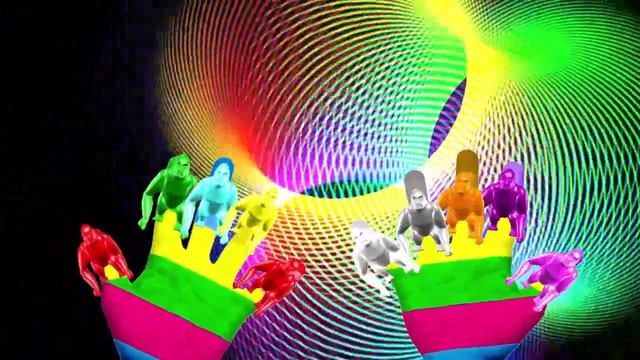 【Comical 】Finger Family Colors Song  For Kids - Gorilla Power
