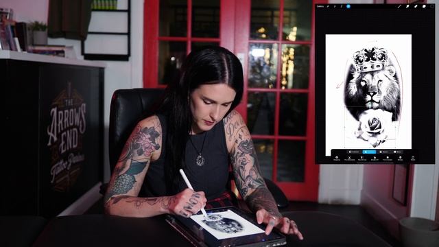 How to design a tattoo on Ipad Pro Tutorial | Haylee Tattooer смотреть онлайн
