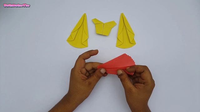 Origami Princess Dress Folding Craft Tutorial Easy | Origami Doll Wedding Gown Using Paper Crafts