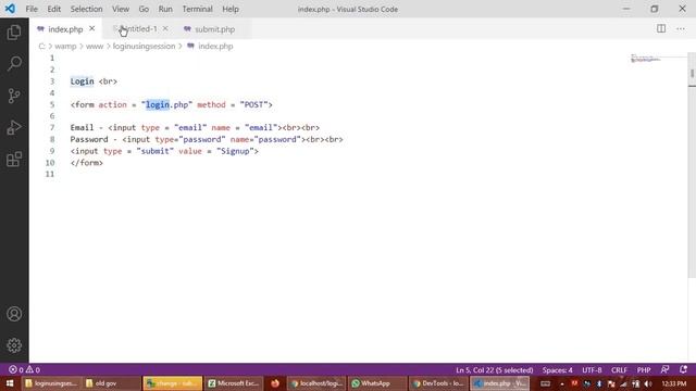 Login Using Session With Database | Php Code Login using session with database смотреть онлайн